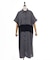 配色ロングシャツワンピース