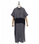 配色ロングシャツワンピース