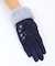 雪刺繍スエードファー手袋