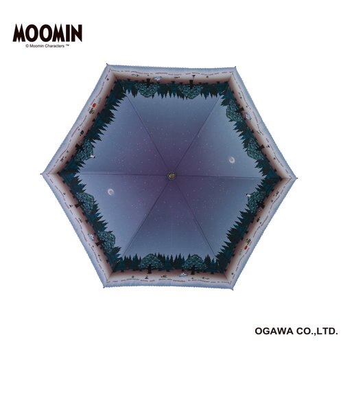MOOMIN/LINEDROPSの晴雨兼用折りたたみ日傘 キャンバスパラソル