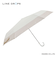 折りたたみ傘 晴雨兼用 LINEDROPS 50cm 手開き式 UVカット 遮光率99％以上 グログランリボン バイカラー シンプル レディース ホワイト×ベージュ 57407