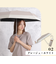 折りたたみ傘 晴雨兼用 LINEDROPS 50cm 手開き式 UVカット 遮光率99％以上 グログランリボン バイカラー シンプル レディース グレージュ×ホワイト 57408