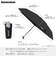 折りたたみ傘 晴雨兼用 innovator 53cm 手開き式 UVカット率100％ 遮光率100％ 遮熱効果 はっ水加工 コンパクト カラビナ付き バックルパーツ付き ブラック 18772