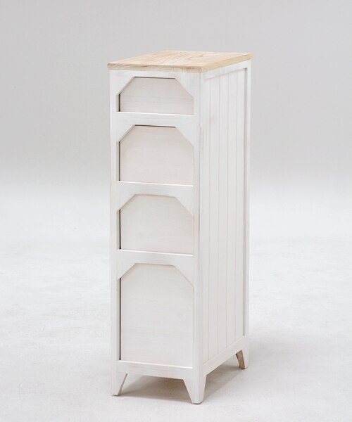 SHABBY WOOD 4Dスリムチェスト｜ビーカンパニーの通販｜&mall