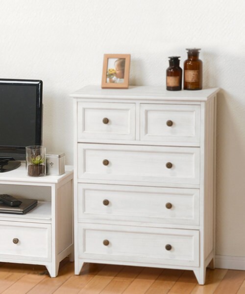 SHABBY WOOD 5Dチェスト｜ビーカンパニーの通販｜&mall（アンドモール