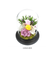 【当商品送料無料】プリザーブドフラワー ガラスドーム 通販 仏花 仏壇用 ブリザードフラワー プリザードフラワー お供え 花 枯れない お盆 彩華