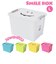 【当商品送料無料】収納ボックス フタ付き おしゃれ 通販 プラスチック スマイルボックス Lサイズ かわいい 収納ケース ハンドル 持ち手 ふた付き