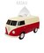【当商品送料無料】ティッシュケース 車 かわいい 通販 ＶＷバス ツートンカラー レッド ダークグリーン ブルー フォルクスワーゲン 本当に走る