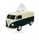 【当商品送料無料】ティッシュケース 車 かわいい 通販 ＶＷバス ツートンカラー レッド ダークグリーン ブルー フォルクスワーゲン 本当に走る