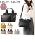 【当商品送料無料】カシュカシュ トートバッグ cache cache 通販 ショルダー付き バッグ パーテーショントート トートバック