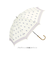 【当商品送料無料】because ビコーズ 晴雨兼用 長傘 刺繍 通販 雨傘 日傘 晴雨兼用傘 傘 かさ カサ 婦人傘 紫外線遮蔽 UV対策
