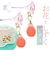 【当商品送料無料】ピアス サン宝石 通販 耳飾り 樹脂ピアス アクセサリー サンホ EF-4908 お花としずくストーン揺れる樹脂ピアス 揺れる