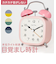【当商品送料無料】目覚まし時計 おしゃれ 通販 ツインベル 角型 目覚まし機能 12cm x 8.6cm 電池式 アナログ サイレントモード