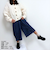 【当商品送料無料】パンツ キッズ 子供服 好評 デニム ガウチョ キュロット ズボン 長ズボン ロングパンツ 女の子 ガールズ おしゃれ かわいい