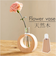 【当商品送料無料】茶谷産業 フラワーベース 一輪挿し 小さい 通販 花びん 花瓶 ガラス管 置物 オブジェ 飾り 取り外し可能 天然木 温もり 和洋