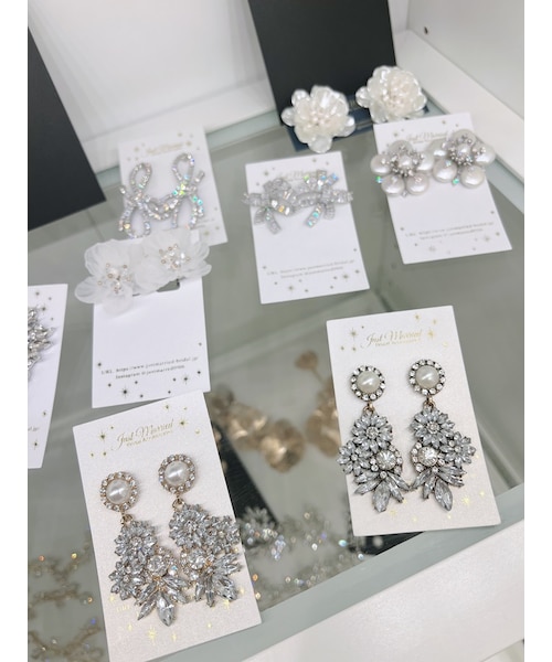 美品】Just Married ブライダル 結婚式 イヤリング 易き