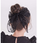 【当該商品送料無料】キッズ ヘアゴム リボン 通販 レース 48182102 ケイティ総レース立体リボンヘアゴム 大きめ 女の子 大人っぽい 卒園式