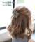 【当該商品送料無料】キッズ ヘアゴム リボン 通販 キラキラ ジルコニア 68222302 ジルリボンヘアゴム 小さめ 女の子 大人っぽい 卒園式