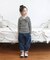 【当該商品送料無料】女の子 キッズ 長袖 Tシャツ 通販 ロンT 53062202 長袖Tシャツ カットソー リボン ボーダー おしゃれ かわいい