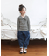 【当該商品送料無料】女の子 キッズ 長袖 Tシャツ 通販 ロンT 53062202 長袖Tシャツ カットソー リボン ボーダー おしゃれ かわいい