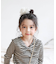 【当該商品送料無料】女の子 キッズ 長袖 Tシャツ 通販 ロンT 53062202 長袖Tシャツ カットソー リボン ボーダー おしゃれ かわいい