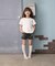 【当該商品送料無料】キッズ Tシャツ 半袖 女の子 通販 カットソー 73062401 半袖Tシャツ 夏服 ねこ 猫 ネコ 刺繍 パール シンプル