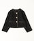 【当該商品送料無料】キッズ ジャケット 女の子 フォーマル 通販 ツイードジャケット 61012302 キッズジャケット ノーカラージャケット 黒