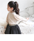 【当該商品送料無料】女の子 キッズ 長袖 Tシャツ 通販 ロンT 53012202 長袖Tシャツ カットソー フリル パフスリーブ おしゃれ