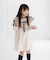 【当該商品送料無料】キッズ ワンピース 女の子 長袖 通販 キッズワンピース 42122102 長袖ワンピース 冬 秋冬 フリル リボン Aライン