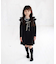 【当該商品送料無料】キッズ ワンピース 女の子 長袖 通販 キッズワンピース 42122102 長袖ワンピース 冬 秋冬 フリル リボン Aライン