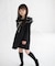 【当該商品送料無料】キッズ ワンピース 女の子 長袖 通販 キッズワンピース 42122102 長袖ワンピース 冬 秋冬 フリル リボン Aライン