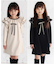 【当該商品送料無料】キッズ ワンピース 女の子 長袖 通販 キッズワンピース 42122102 長袖ワンピース 冬 秋冬 フリル リボン Aライン