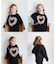 【当該商品送料無料】女の子 キッズ 長袖 Tシャツ 通販 ロンT 63012302 長袖Tシャツ カットソー チュール ハート スウェット おしゃれ