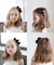 【当該商品送料無料】ヘアクリップ リボン 小さめ 2個セット 通販 ヘア クリップ ヘアピン 髪飾り 髪留め キッズ 女の子 子供 子ども こども