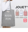 【当商品送料無料】トートバッグ レディース 大きめ 通販 JOUET ジョエット チェック地トート ロゴ入り バッグ カバン コットン 綿 手提げ