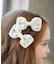 【当商品送料無料】Rora ヘアクリップ キッズ 2個セット 通販 ライリー 髪飾り 髪留め リボン 大きめ レース ホワイト 女の子 子供 子ども