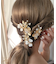 【当商品送料無料】Rora ヘアクリップ キッズ 3個セット 通販 ローレン 花冠 髪飾り 髪留め 花 フラワー ゴールド 女の子 子供 子ども