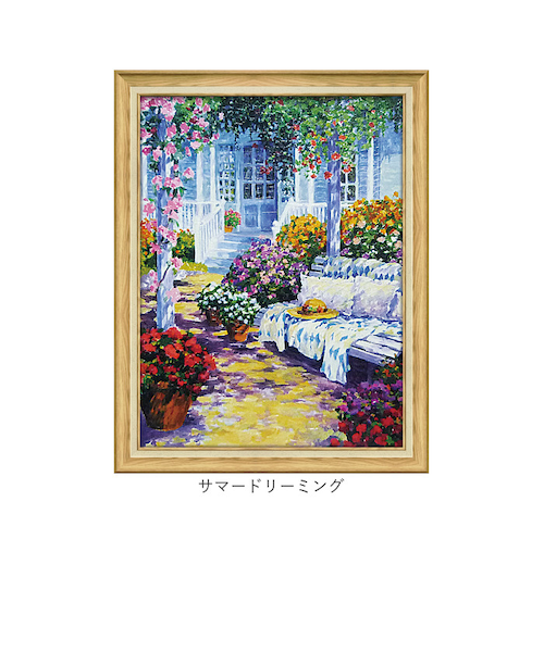 壁　額絵 ちぎり絵・額縁・壁飾り・No.230316-18・梱包サイズ140