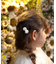 【当商品送料無料】Rora ヘアクリップ キッズ 2個セット 通販 ローズメル お花 フラワー ラインストーン ヘアークリップ 髪どめ 髪留め