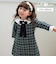 【当商品送料無料】Rora ワンピース 通販 パハリータ ブローチ付きワンピース 子供服 ワンピ 長袖 フォーマルワンピース ツイード リボン