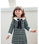 【当商品送料無料】Rora ワンピース 通販 パハリータ ブローチ付きワンピース 子供服 ワンピ 長袖 フォーマルワンピース ツイード リボン