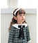 【当商品送料無料】Rora ワンピース 通販 パハリータ ブローチ付きワンピース 子供服 ワンピ 長袖 フォーマルワンピース ツイード リボン