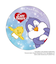【当商品送料無料】ケアベア グッズ 通販 Care Bears 缶バッジ まじかる百貨店缶バッジ 4947864074388 コージーハートペンギン