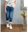 【当商品送料無料】Rora デニムパンツ 通販 ローラ ラズリ ジーンズ パンツ ロールアップデニム キッズ 女の子 レース リボン 春夏 春秋