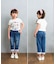 【当商品送料無料】Rora デニムパンツ 通販 ローラ ラズリ ジーンズ パンツ ロールアップデニム キッズ 女の子 レース リボン 春夏 春秋