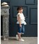 【当商品送料無料】Rora デニムパンツ 通販 ローラ ラピス ジーンズ パンツ ロールアップデニム キッズ 女の子 レース リボン 春夏 春秋