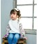 【当商品送料無料】Rora トップス 通販 ローラ シャル トレーナー スウェットシャツ キッズ 子供 女の子 長袖 パフスリーブ 花柄 春秋 秋冬