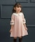 【当商品送料無料】rora ワンピース 通販 ローラ リリ キッズワンピース キッズ 女の子 長袖 襟付き ピンクベージュ 発表会 入園式 卒園式
