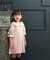 【当商品送料無料】rora ワンピース 通販 ローラ リリ キッズワンピース キッズ 女の子 長袖 襟付き ピンクベージュ 発表会 入園式 卒園式