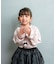 【当商品送料無料】Rora ブラウス 通販 ローラ さくら キッズ 子供 女の子 子ども スタンドカラー フリル 襟 リボン 長袖 パフスリーブ
